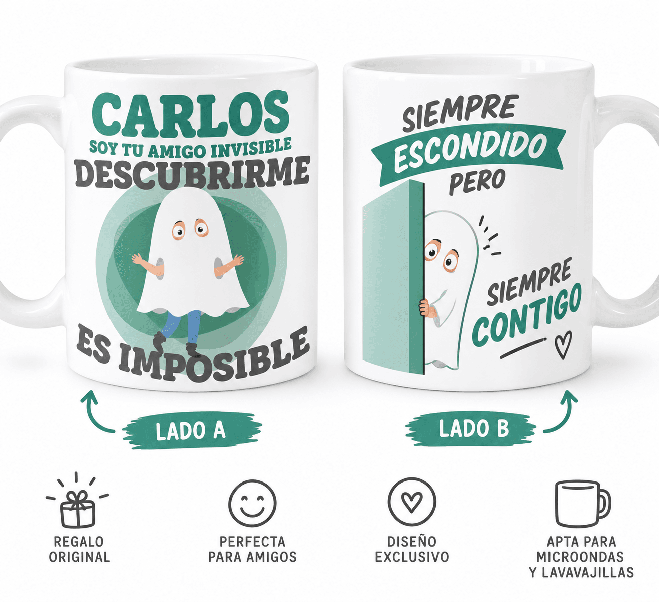 Regalo para Amigo Invisible personalizado con nombre
