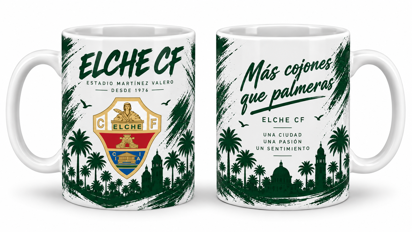 Taza Elche CF Más Cojones que Palmeras