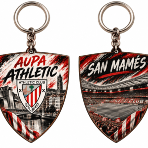 Llavero Athletic Club con escudo y San Mamés