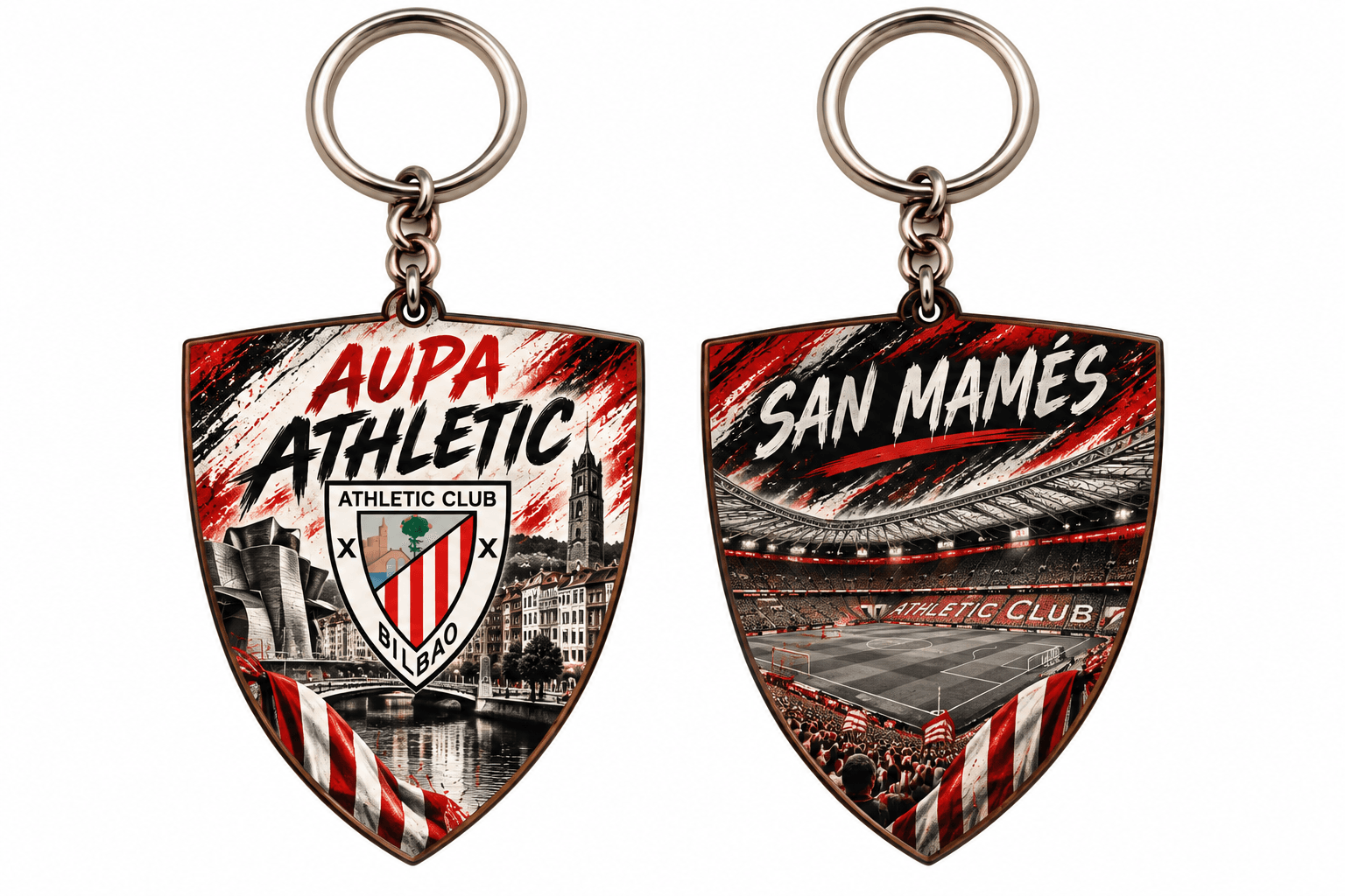 Llavero Athletic Club con escudo y San Mamés