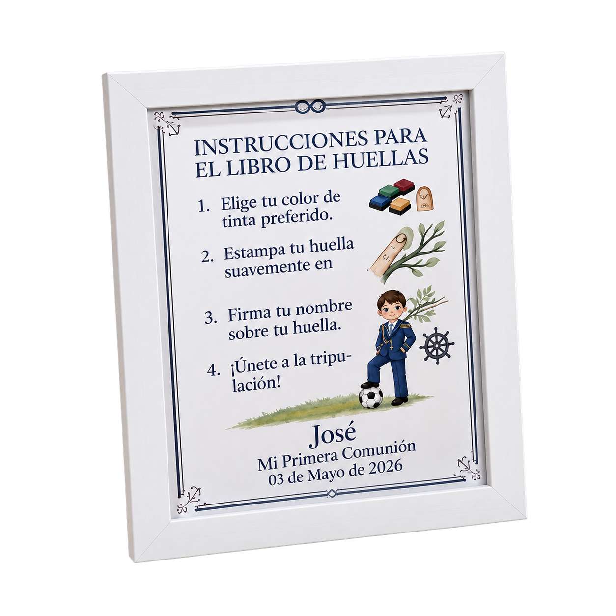 pack de libro de firmas y árbol de huellas para comunión