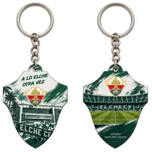 Llavero Elche CF con escudo y Estadio Martínez Valero