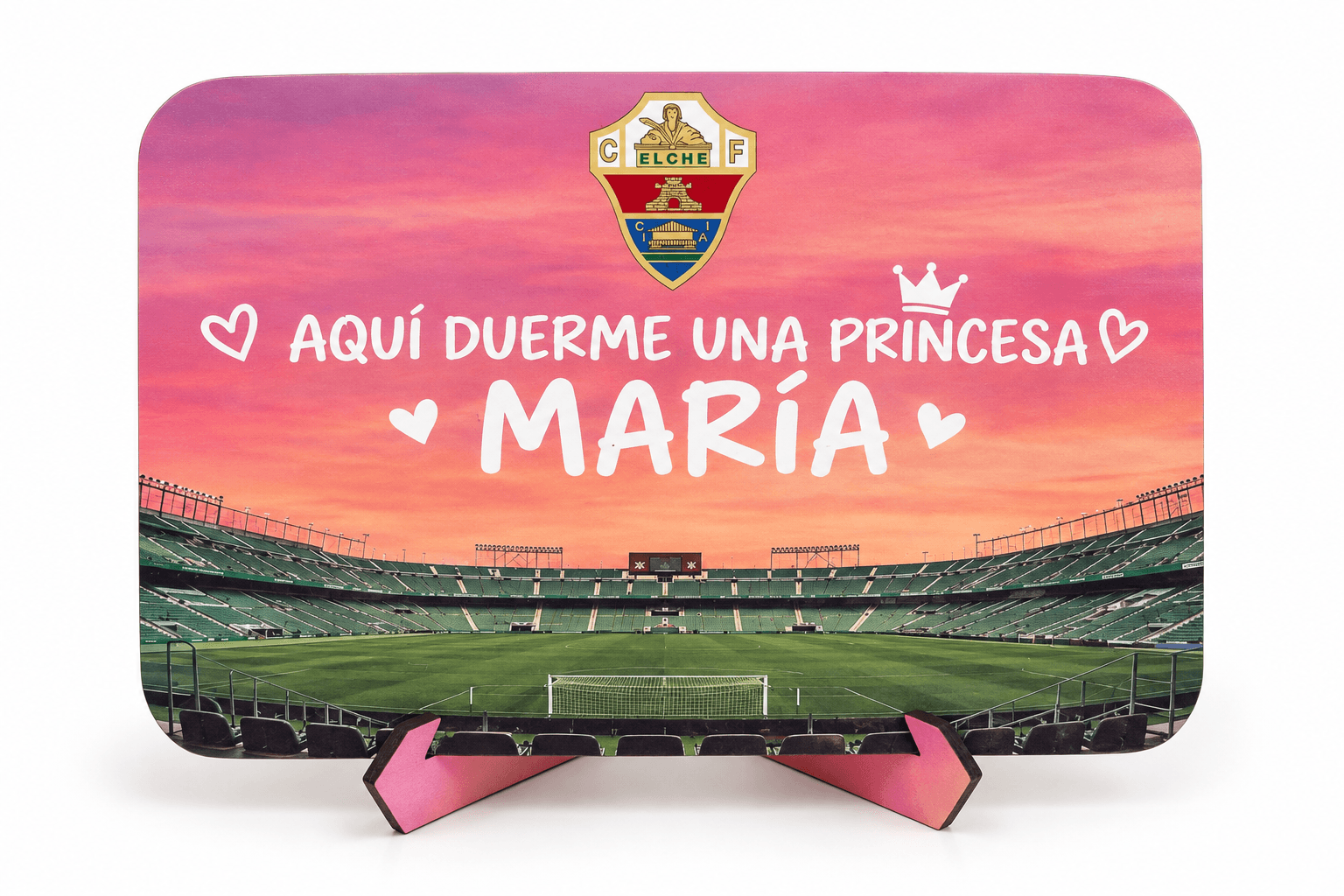Cartel de fútbol Elche CF personalizado con nombre