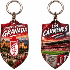 Llavero Granada CF con escudo y Los Cármenes