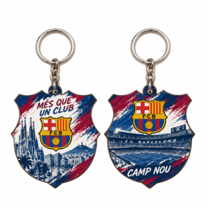 Llavero FC Barcelona con escudo y Camp Nou