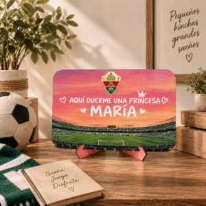 Cartel de fútbol Elche CF personalizado con nombre